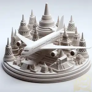 3D airplane design borobudur