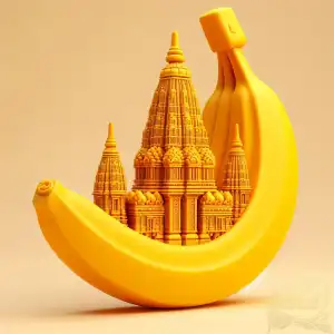 3D banana fruit with brahu