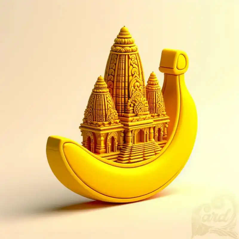3D banana fruit with brahu