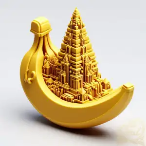 3D banana fruit with dieng