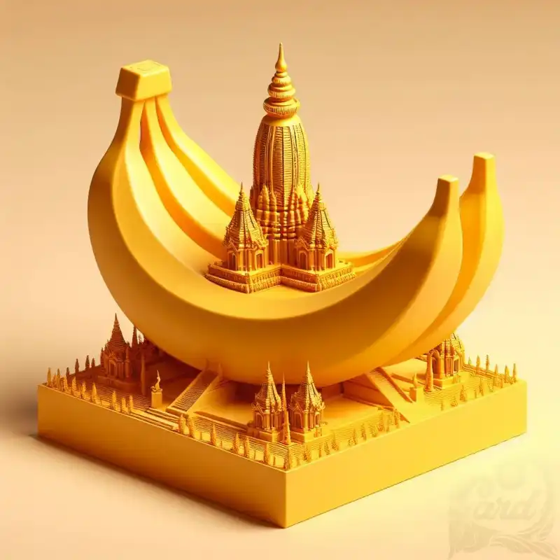 3D banana fruit with penataran