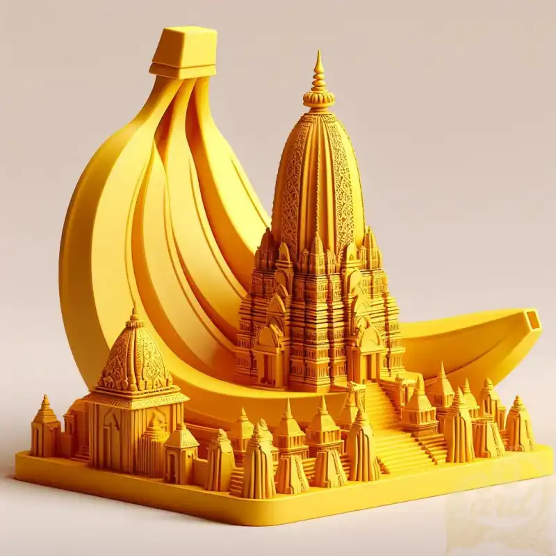 3D banana fruit with penataran