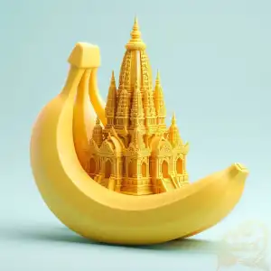 3D banana fruit with umbul