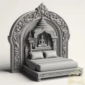 3d bed with brahu temple