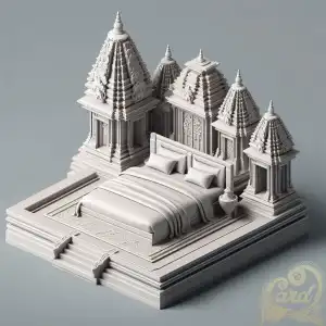 3d bed with penataran temple