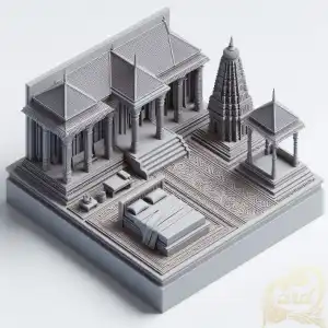 3d bed with umbul temple