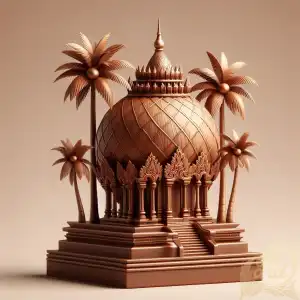 3D coconut fruit penataran