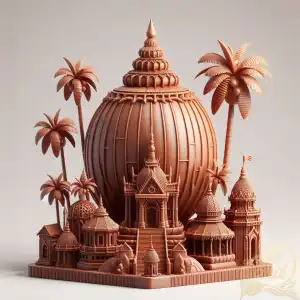 3D coconut fruit umbul