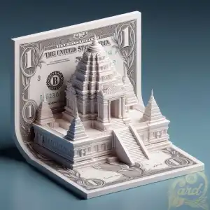 3D dollar bill penataran