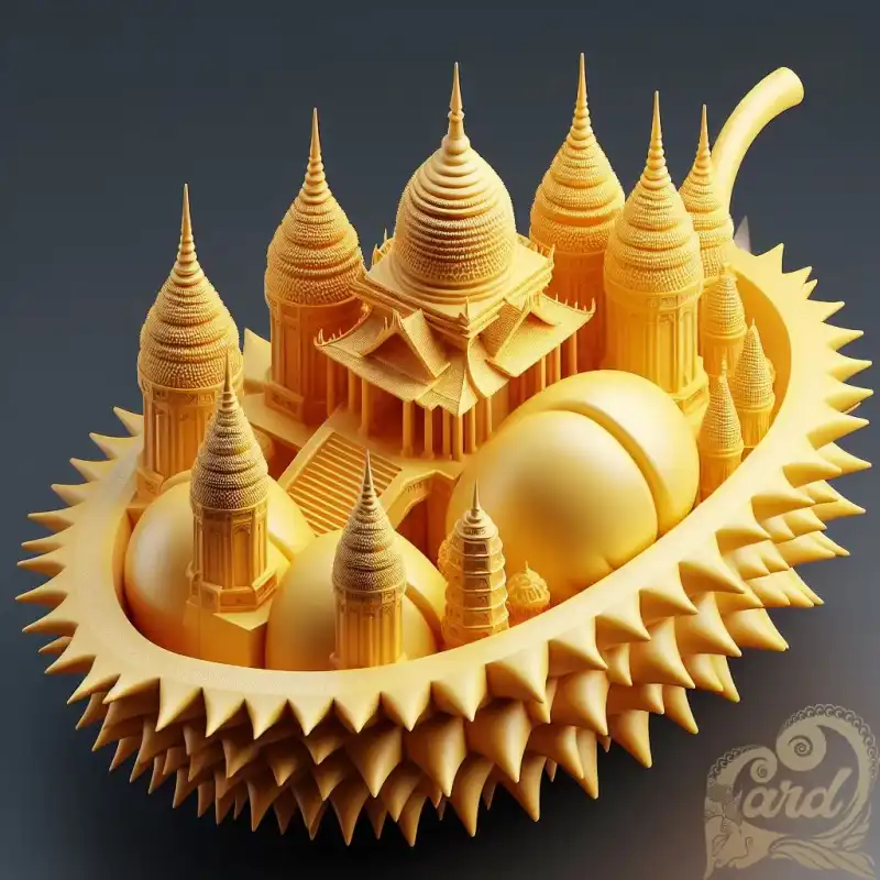 3D durian fruit brahu
