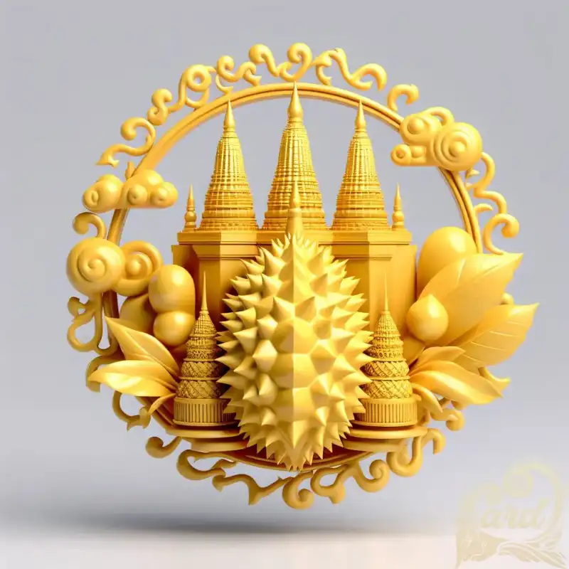 3D durian fruit dieng