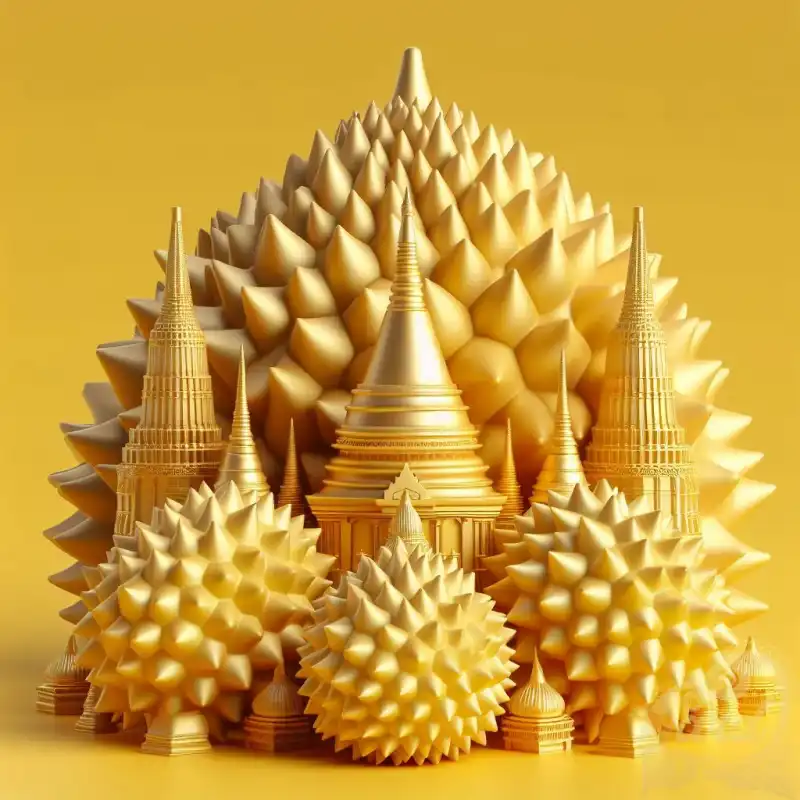 3D durian fruit dieng