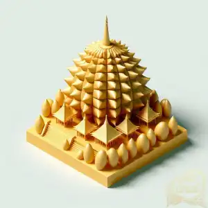 3D durian fruit penataran