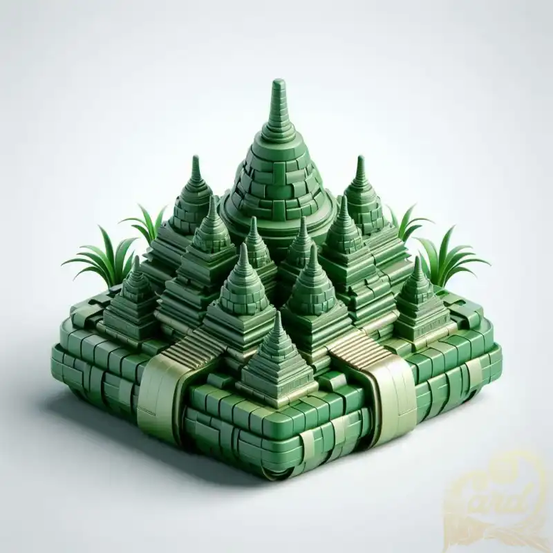 3D ketupat design Borobudur