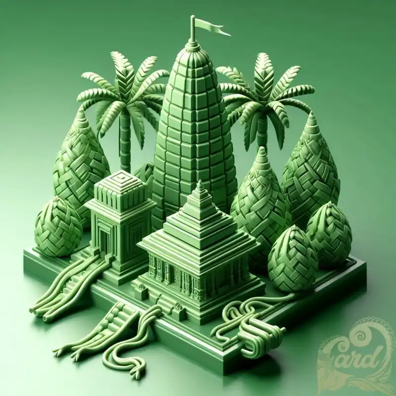 3D ketupat design brahu