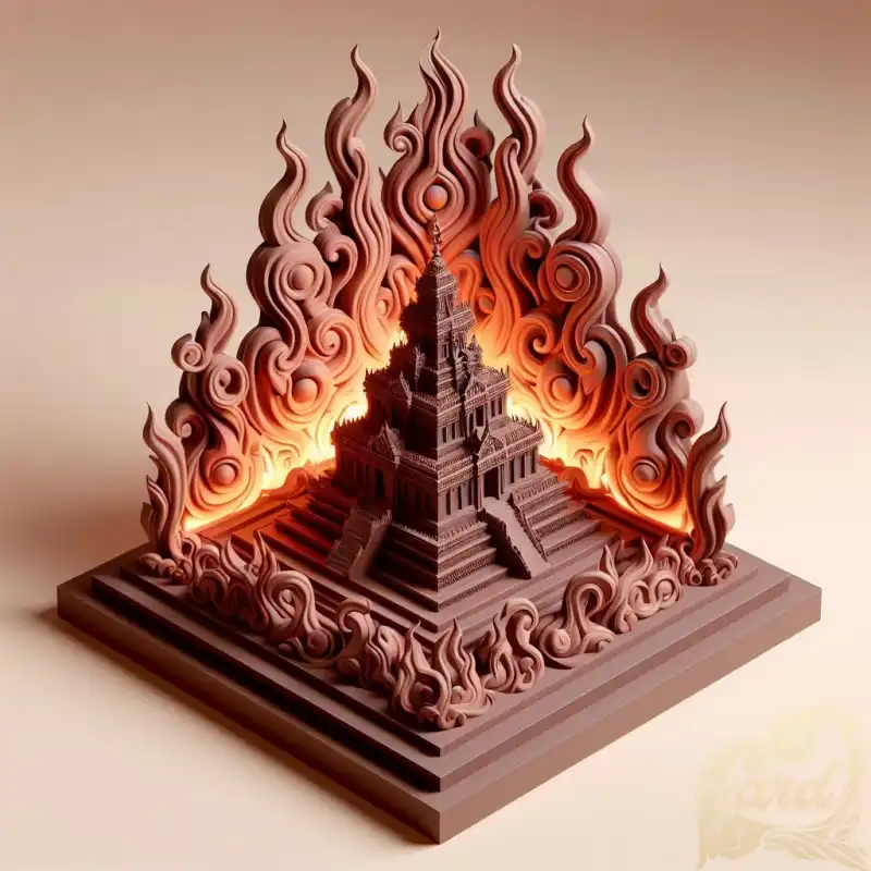 3D lava fire design brahu