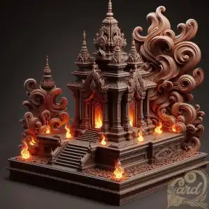 3D lava fire design umbul