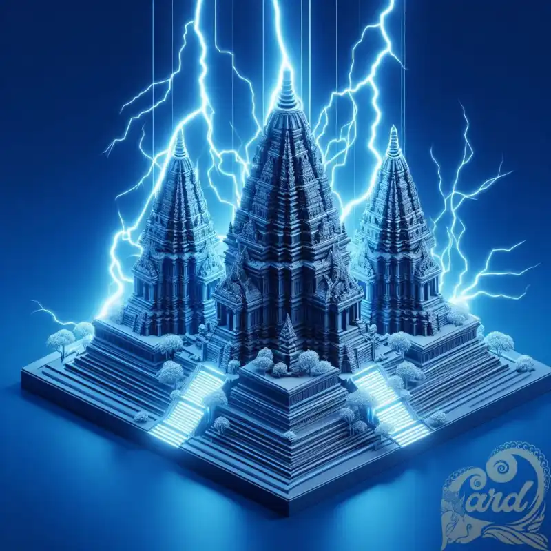 3D lightning design prambanan