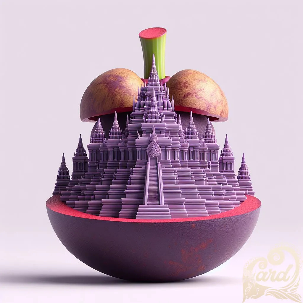 3D mangosteen fruit prambanan