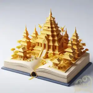 3D open book with dieng