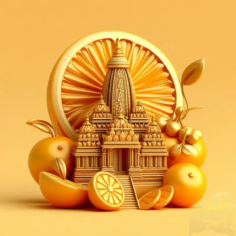 3D orange fruit brahu