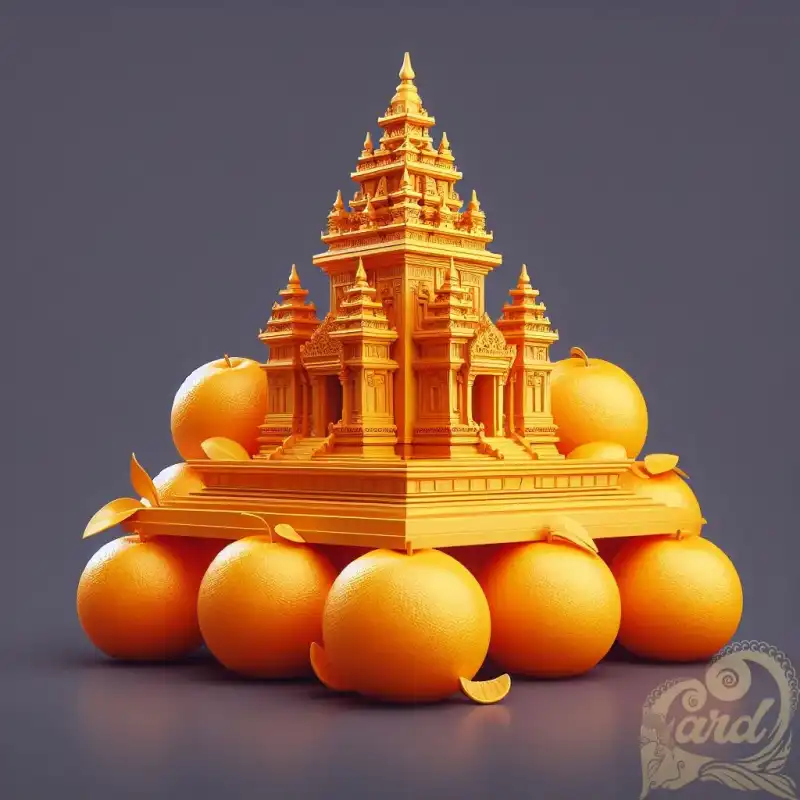 3D orange fruit dieng
