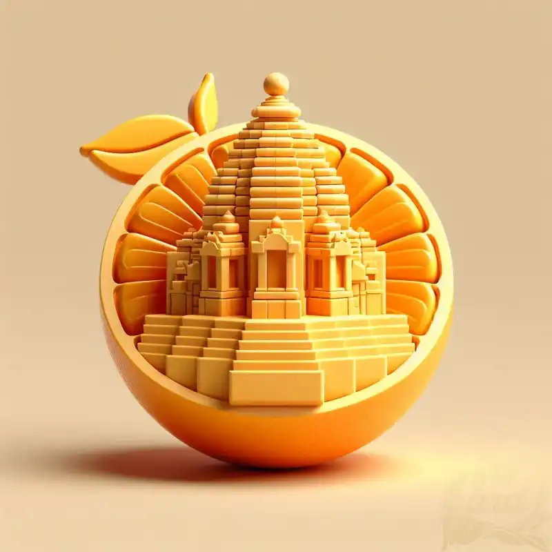 3D orange fruit penataran
