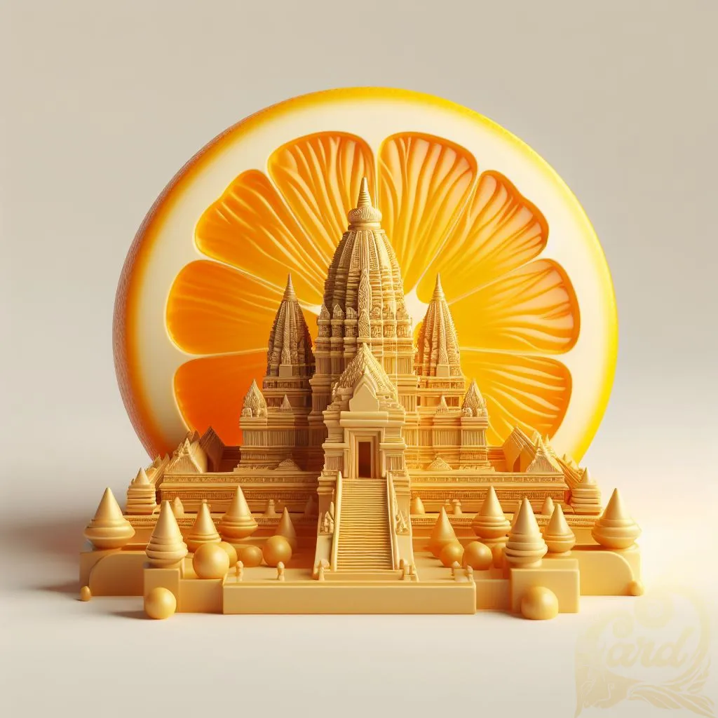 3D orange fruit prambanan