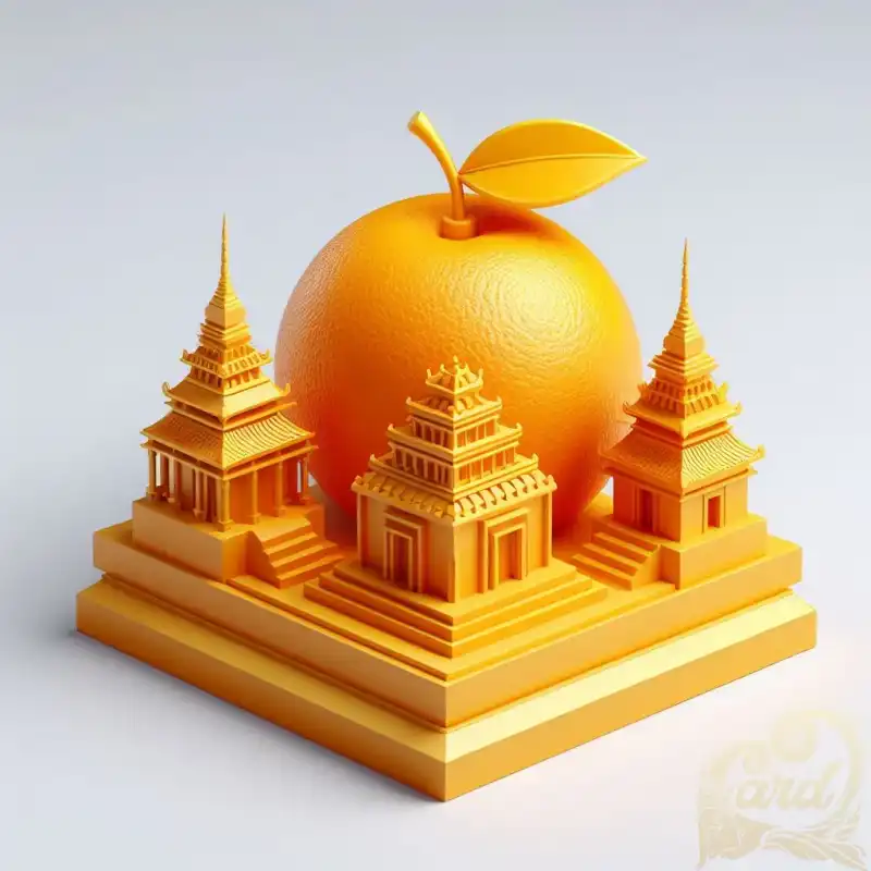 3D orange fruit umbul