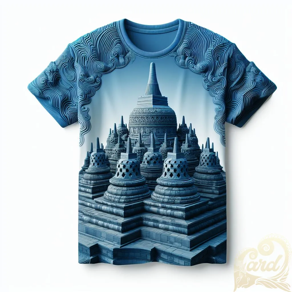 3D shirt design with Borobudur