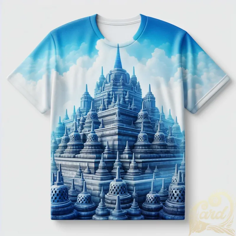 3D shirt design with Borobudur