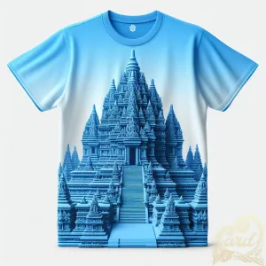 3D shirt design with prambanan
