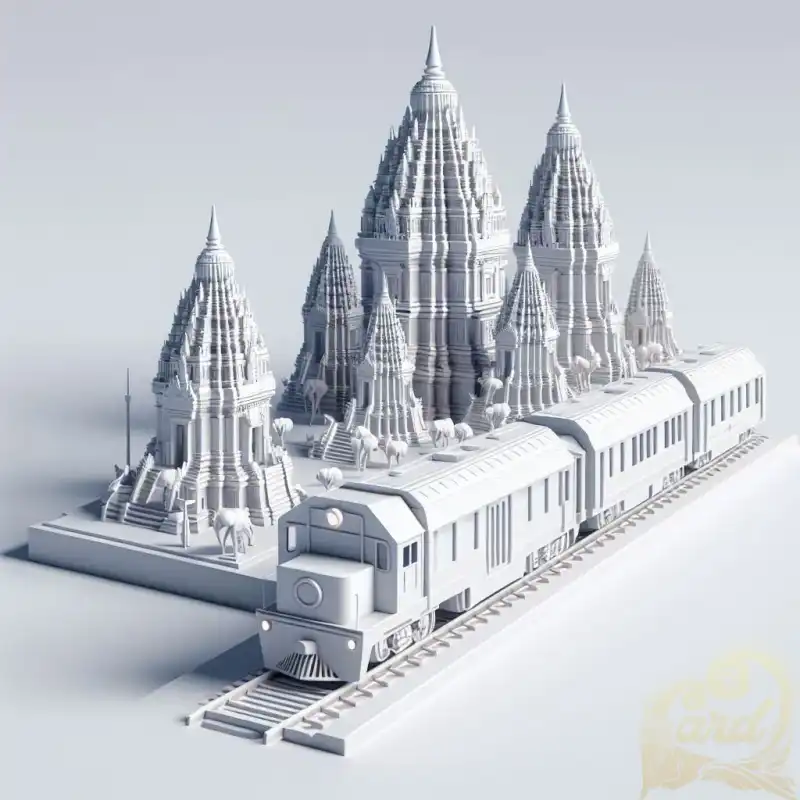 3D train design with Prambanan