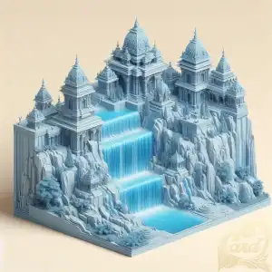 3D waterfall design brahu