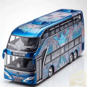 a blue bus