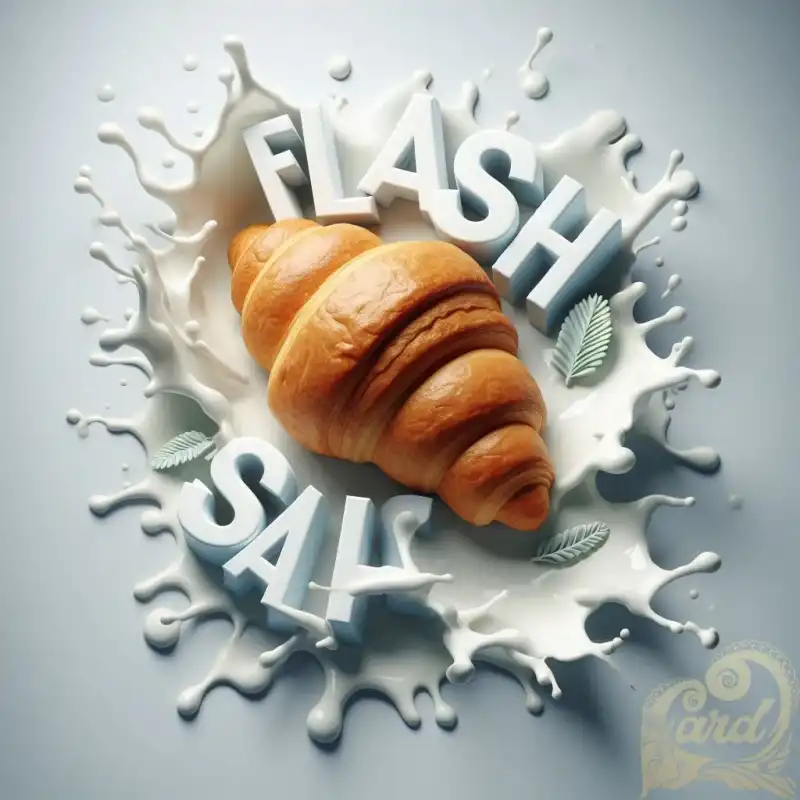 A croissant bread poster