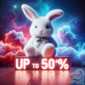 A poster rabbit doll