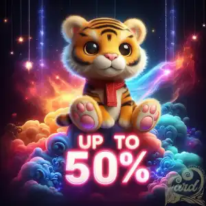A poster tiger doll