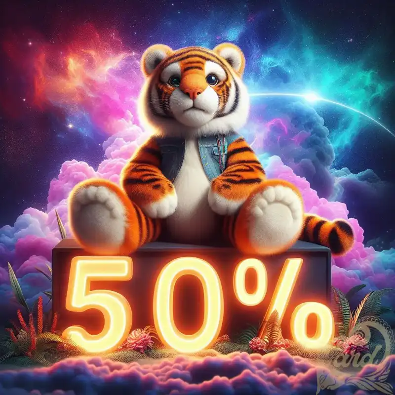 A poster tiger doll
