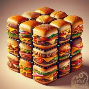 a Rubik's cube burger