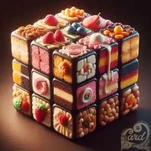a Rubik's cube cake