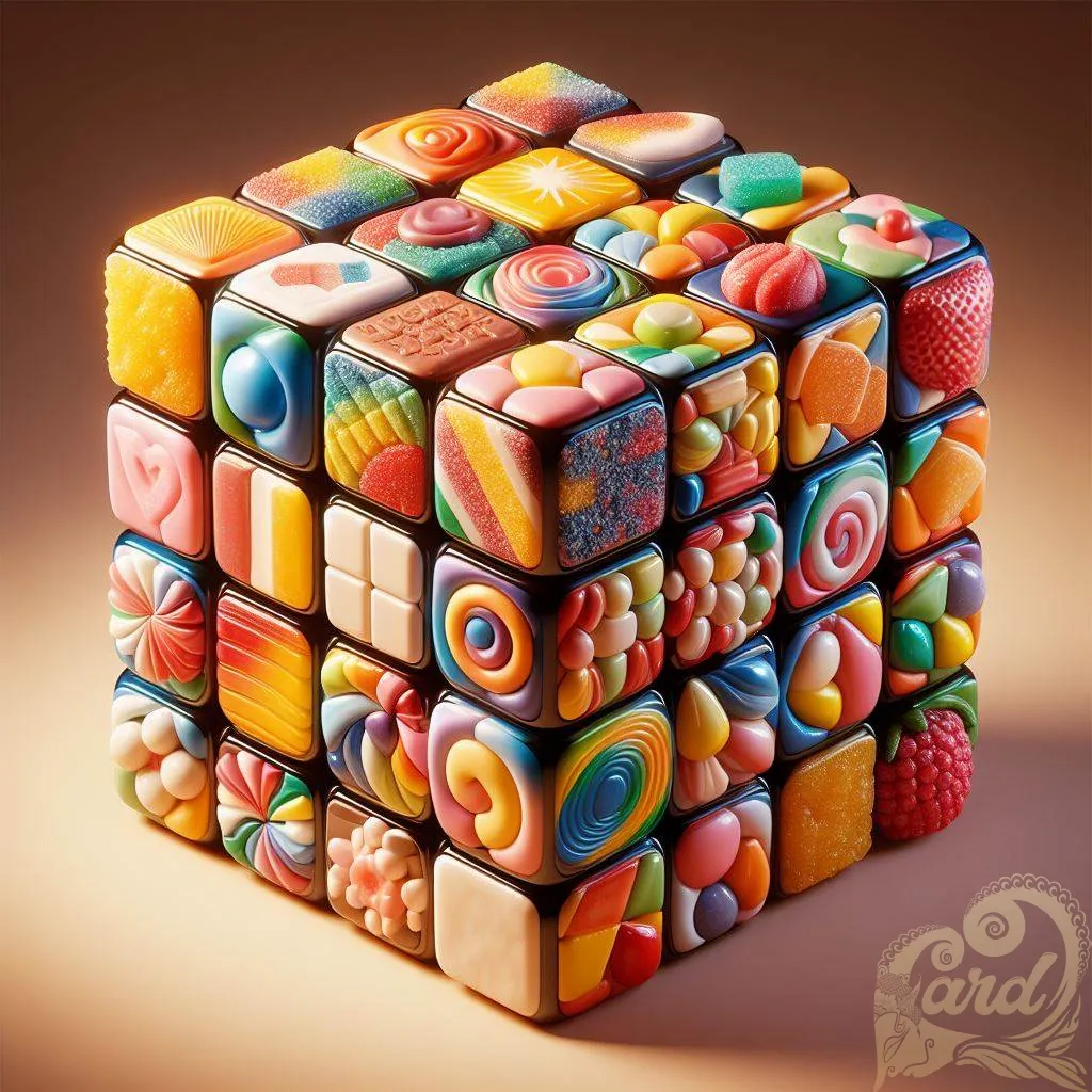 a Rubik's cube candy