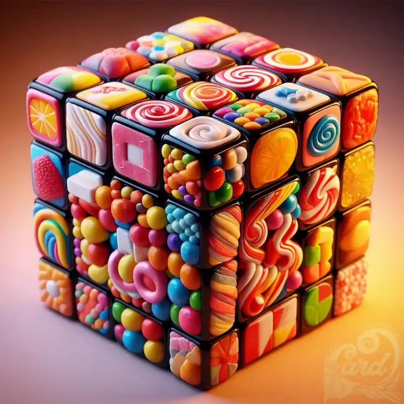 a Rubik's cube candy
