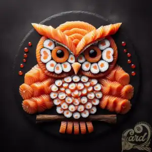 a salmon meat owl