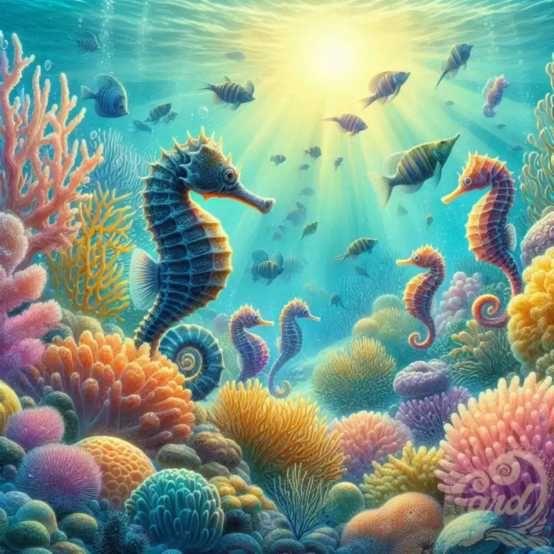 A seahorses In the ocean