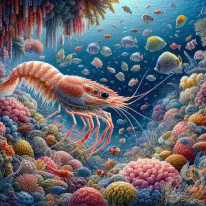A shrimp In the ocean