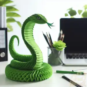 A snake green tissue