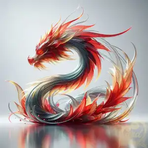 a stunning glass dragon