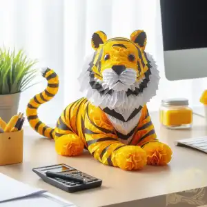 A tiger yellow tissue