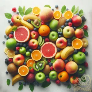 Aerial Dew-Kissed Fruits